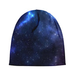 Blue Purple Cosmic Galaxy Space Print Beanie