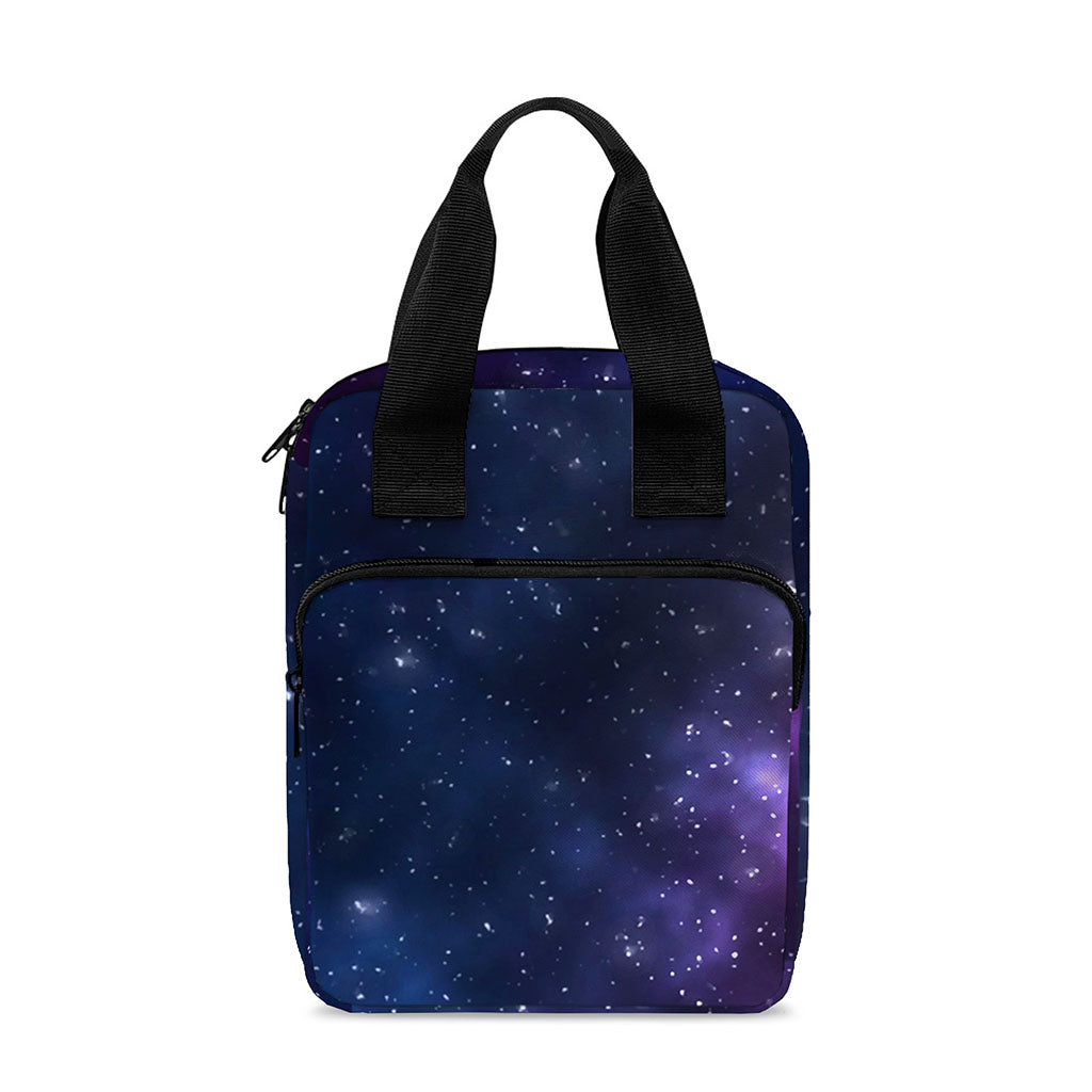 Blue Purple Cosmic Galaxy Space Print Bible Tote Bag