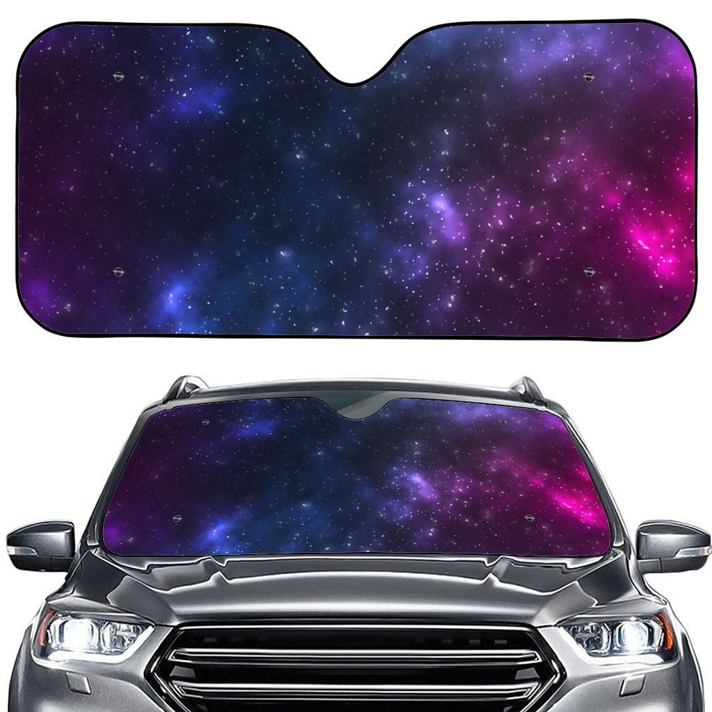 Blue Purple Cosmic Galaxy Space Print Car Windshield Sun Shade