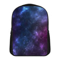 Blue Purple Cosmic Galaxy Space Print Casual Backpack