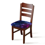 Blue Purple Cosmic Galaxy Space Print Chair Cushion Cover