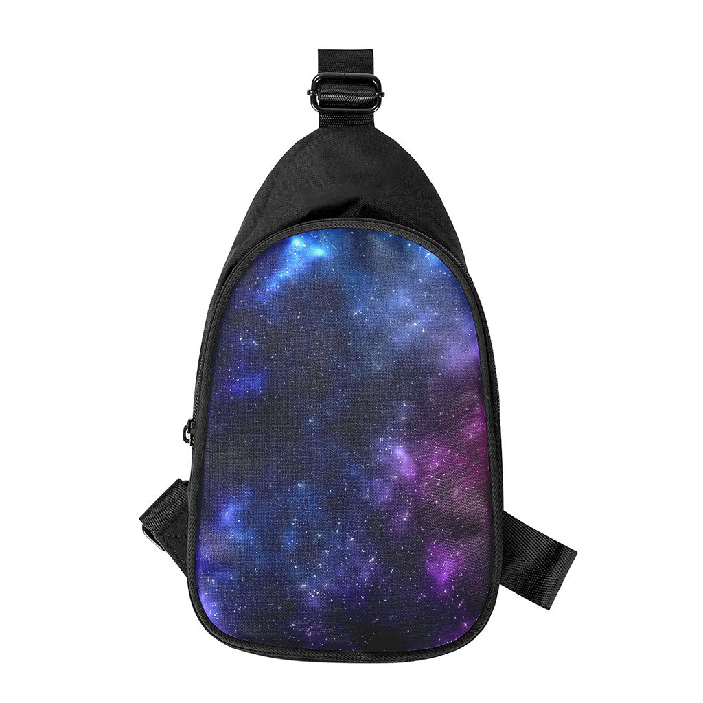 Blue Purple Cosmic Galaxy Space Print Chest Bag