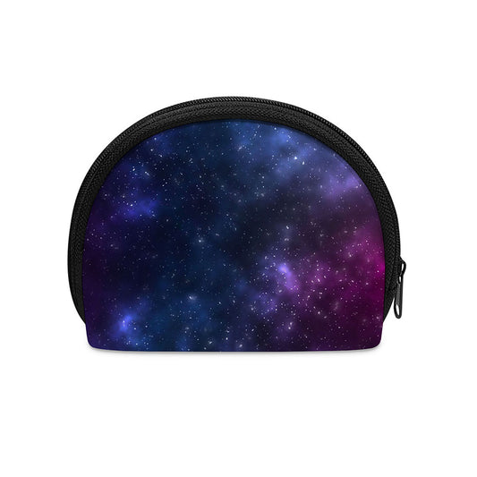 Blue Purple Cosmic Galaxy Space Print Coin Purse