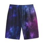 Blue Purple Cosmic Galaxy Space Print Cotton Shorts