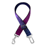 Blue Purple Cosmic Galaxy Space Print Dog Seat Belt