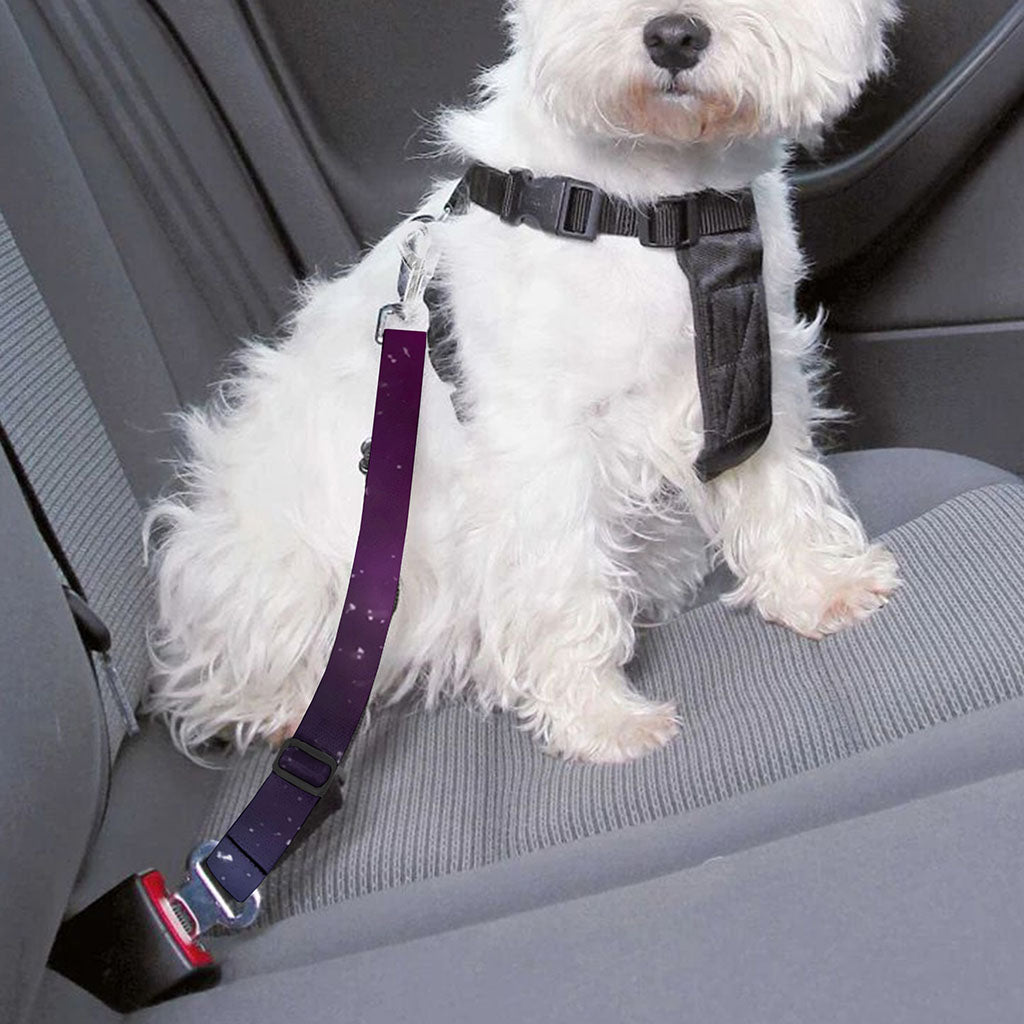 Blue Purple Cosmic Galaxy Space Print Dog Seat Belt