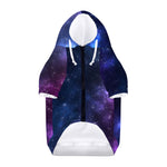 Blue Purple Cosmic Galaxy Space Print Dog Zip Up Hoodie