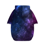 Blue Purple Cosmic Galaxy Space Print Dog Zip Up Hoodie
