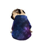 Blue Purple Cosmic Galaxy Space Print Dog Zip Up Jacket
