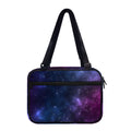 Blue Purple Cosmic Galaxy Space Print Double Strap Bible Bag