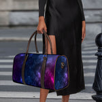 Blue Purple Cosmic Galaxy Space Print Duffle Bag