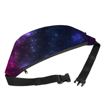 Blue Purple Cosmic Galaxy Space Print Fanny Pack