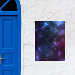 Blue Purple Cosmic Galaxy Space Print Garden Flag