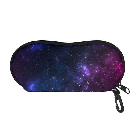Blue Purple Cosmic Galaxy Space Print Glasses Case