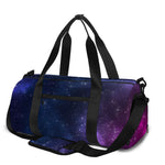 Blue Purple Cosmic Galaxy Space Print Gym Bag