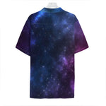Blue Purple Cosmic Galaxy Space Print Hawaiian Shirt
