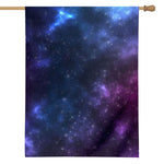 Blue Purple Cosmic Galaxy Space Print House Flag