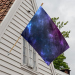 Blue Purple Cosmic Galaxy Space Print House Flag