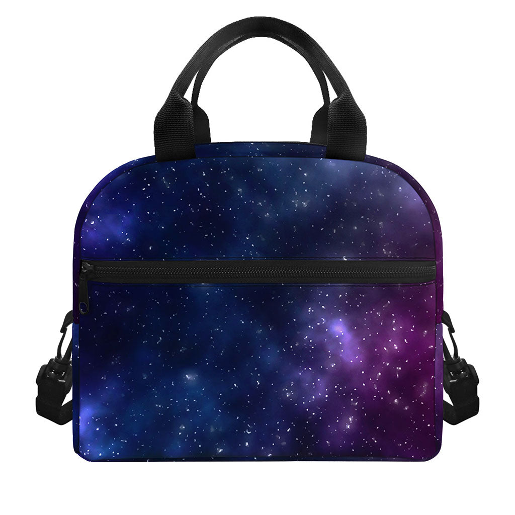 Blue Purple Cosmic Galaxy Space Print Insulated Lunch Bag