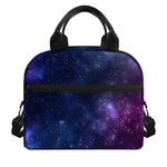 Blue Purple Cosmic Galaxy Space Print Insulated Lunch Bag