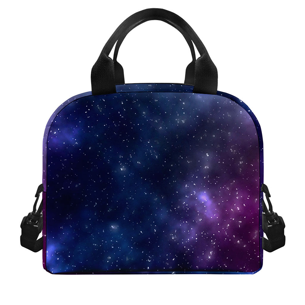 Blue Purple Cosmic Galaxy Space Print Insulated Lunch Bag