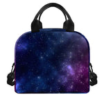 Blue Purple Cosmic Galaxy Space Print Insulated Lunch Bag