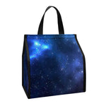 Blue Purple Cosmic Galaxy Space Print Insulated Lunch Tote