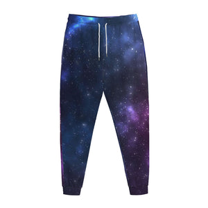 Blue Purple Cosmic Galaxy Space Print Jogger Pants