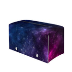 Blue Purple Cosmic Galaxy Space Print Leather Tissue Box Cover