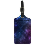 Blue Purple Cosmic Galaxy Space Print Luggage Tag