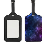 Blue Purple Cosmic Galaxy Space Print Luggage Tag