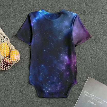 Blue Purple Cosmic Galaxy Space Print Men's Bodysuit