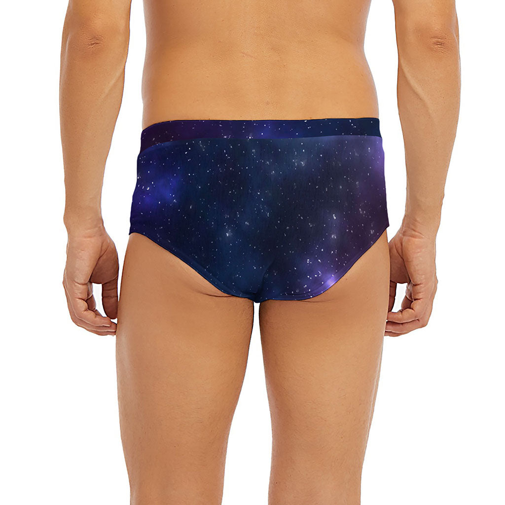 Blue Purple Cosmic Galaxy Space Print Men's Briefs