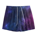 Blue Purple Cosmic Galaxy Space Print Mesh Shorts