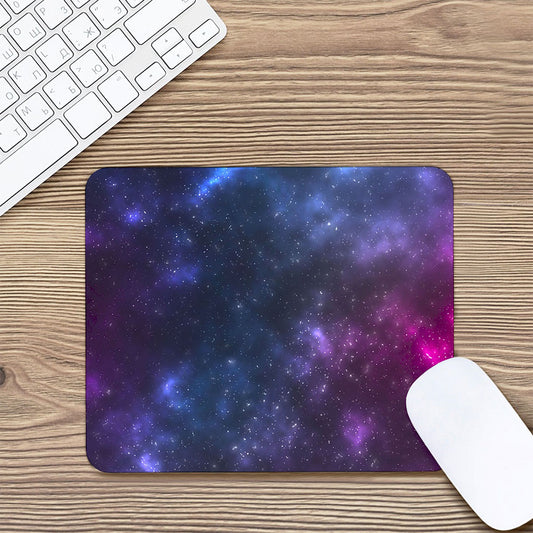 Blue Purple Cosmic Galaxy Space Print Mouse Pad