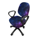Blue Purple Cosmic Galaxy Space Print Office Chair Cover