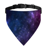 Blue Purple Cosmic Galaxy Space Print Over The Collar Dog Bandana