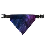 Blue Purple Cosmic Galaxy Space Print Over The Collar Dog Bandana