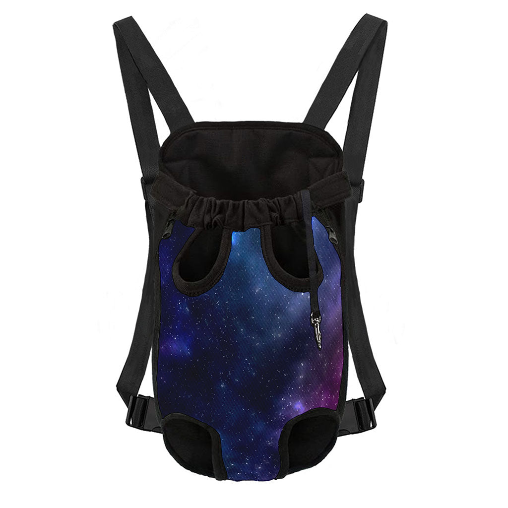 Blue Purple Cosmic Galaxy Space Print Pet Carrier Backpack