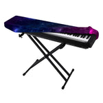 Blue Purple Cosmic Galaxy Space Print Piano Keyboard Cover