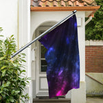 Blue Purple Cosmic Galaxy Space Print Polyester Flag