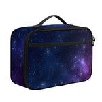 Blue Purple Cosmic Galaxy Space Print Portable Lunch Bag