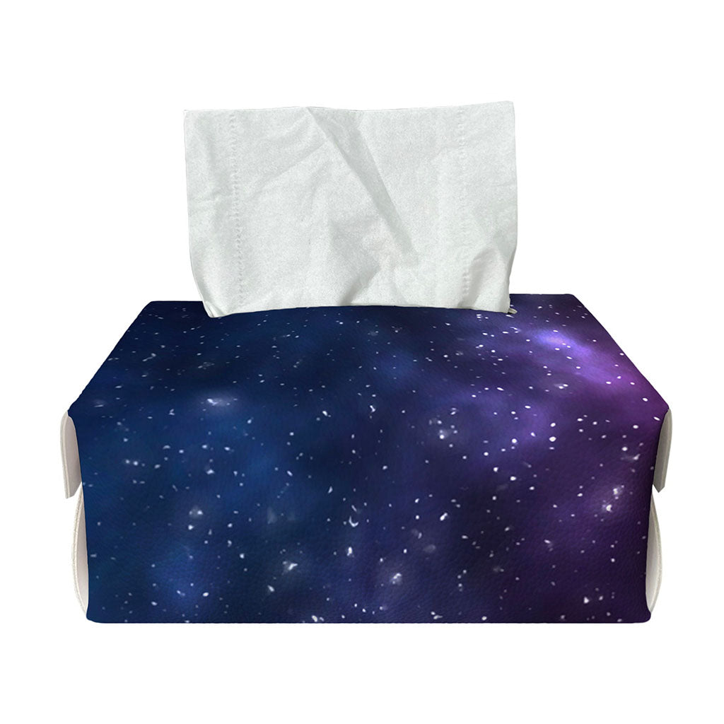 Blue Purple Cosmic Galaxy Space Print Rectangle Tissue Box Cover