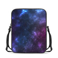 Blue Purple Cosmic Galaxy Space Print Rectangular Crossbody Bag