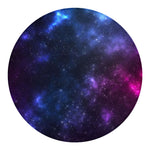 Blue Purple Cosmic Galaxy Space Print Round Blanket