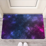 Blue Purple Cosmic Galaxy Space Print Rubber Doormat