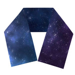 Blue Purple Cosmic Galaxy Space Print Scarf