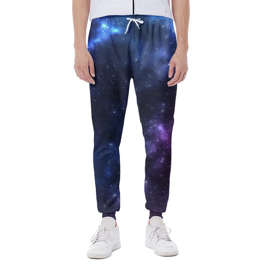 Blue Purple Cosmic Galaxy Space Print Scuba Joggers