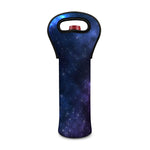 Blue Purple Cosmic Galaxy Space Print Single Neoprene Wine Tote