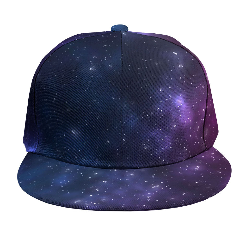 Blue Purple Cosmic Galaxy Space Print Snapback Cap